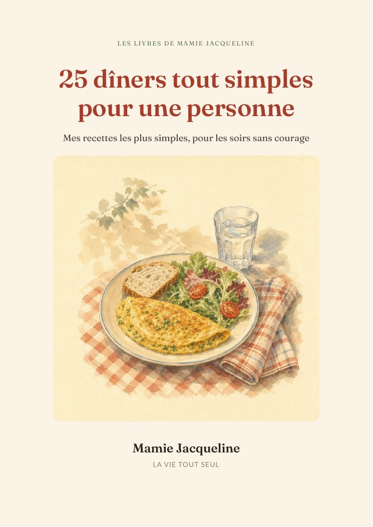 Couverture du guide 25 dîners tout simples pour une personne